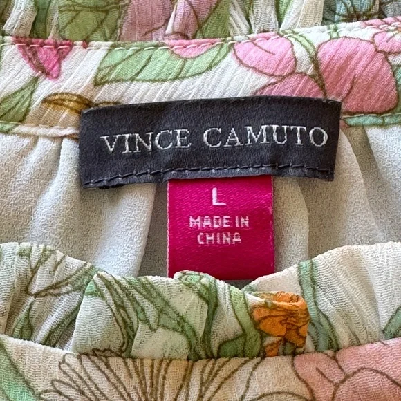 Vince Camuto Verona Garden PUFF sleeve blouse - Picture 6 of 10